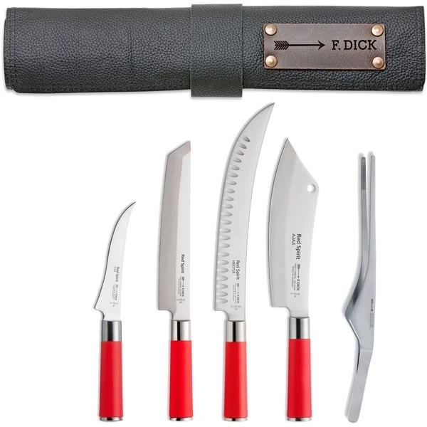 DICK Leder-Rolltasche "Red Spirit", 5-teilig, Besteck 1 DICK Leder-Rolltasche "Red Spirit", 5-teilig, Besteck