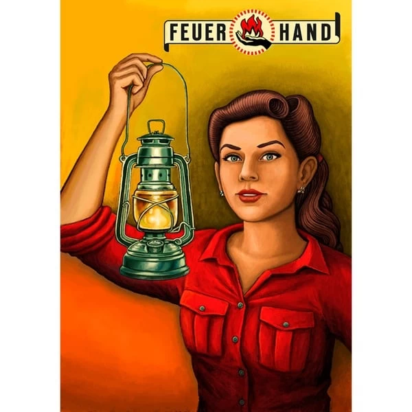 Feuerhand Blechschild, Dekoration 1 Feuerhand Blechschild, Dekoration