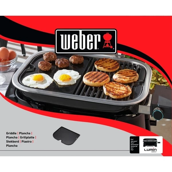 Weber Grillplatte 6611, Für Lumin Compact Elektrogrill 4 Weber Grillplatte 6611, Für Lumin Compact Elektrogrill – Bild 4